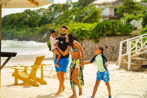 Family on Beach at Silver Sands