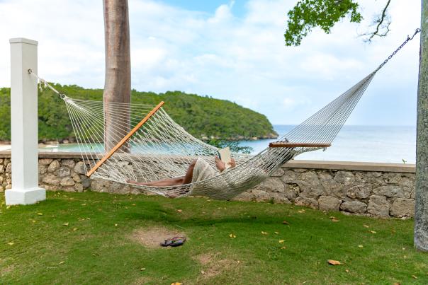 Woman reading in hammock - Ocho Rios