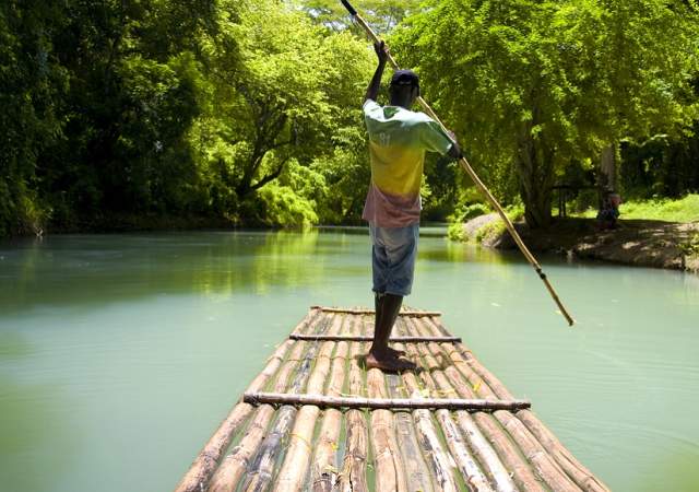 Rafting on the Martha Brae