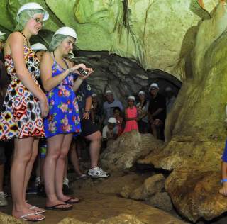 Green grotto caves Family photo